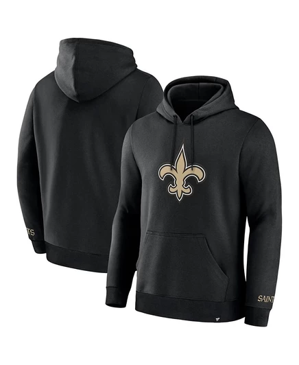 Мужской черный флисовый пуловер с капюшоном Fanatics New Orleans Saints Legacy black