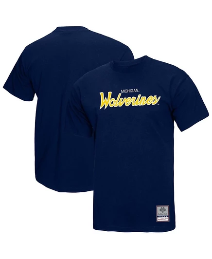 Мужская футболка Mitchell & Ness Elite Script Michigan, синяя