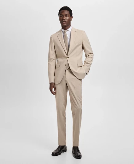 Мужской костюм Mango Milan Slim-Fit, темно-синий