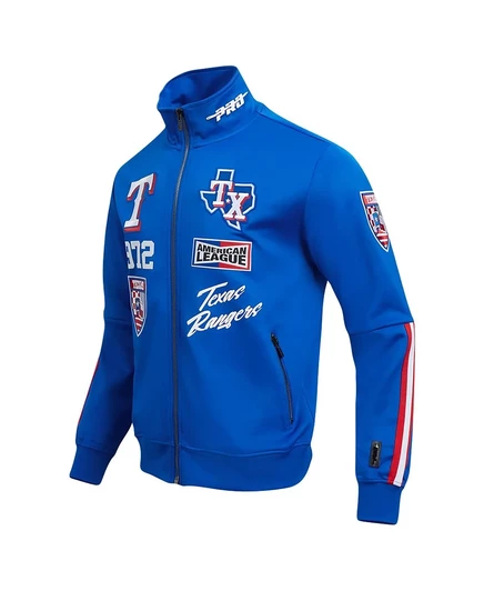 Мужская спортивная куртка Pro Standard Royal Texas Rangers Fast Lane на полной молнии royal
