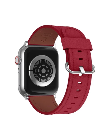 Классический кожаный ремешок Waloo для Apple Watch red