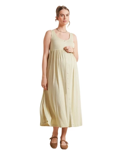 Женское платье NOM Maternity Henley для кормления, зеленое