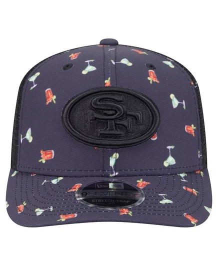 Мужская темно-синяя / черная кепка San Francisco 49ers Adventure Drinks с принтом 9SEVENTY Stretch Snap от New Era navy, black