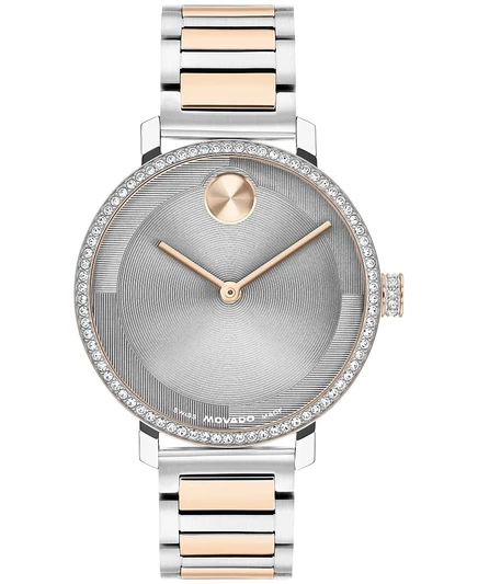 Женские швейцарские кварцевые часы Movado Bold Evolution 2.0 из светлого розового золота, 34 мм