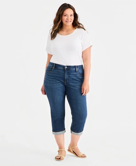 Женские джинсовые капри Style & Co Plus Size, синие
