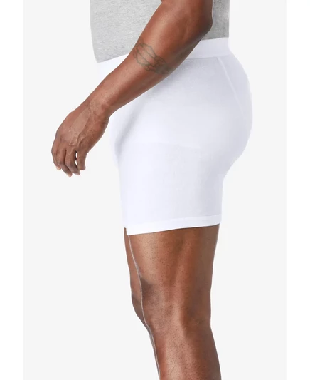 Хлопковые трусы средней длины KingSize KingSize Big & Tall, 3 шт. white