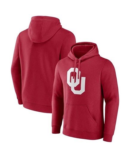 Мужское худи Fanatics Oklahoma Sooners с флисом, красное