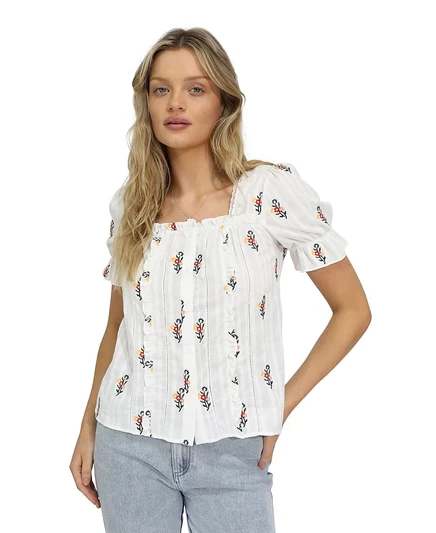 Женская блузка с цветочным рисунком Wild Garden от Belle & Bloom, белая