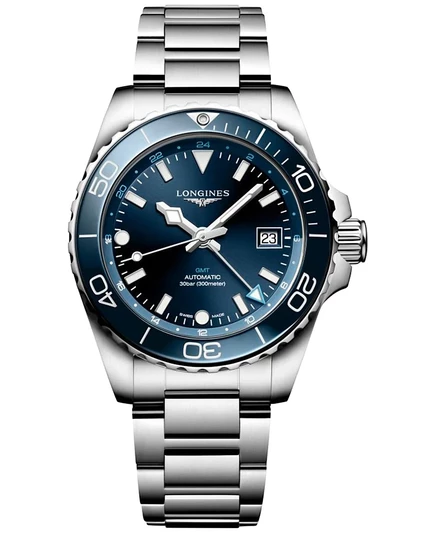 Мужские часы Longines HydroConquest GMT 41 мм, авт., сталь