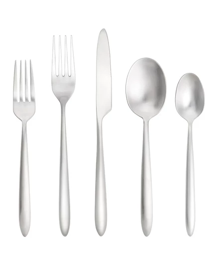 Столовые приборы fortessa velo brushed, 20 предметов, серые