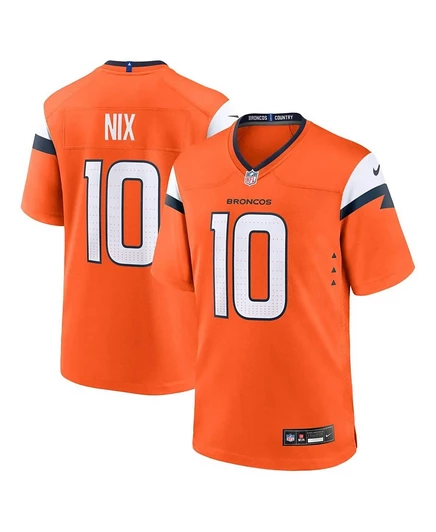 Мужская футболка Nike Bo Nix Orange с выбором игрока в первом раунде драфта НФЛ 