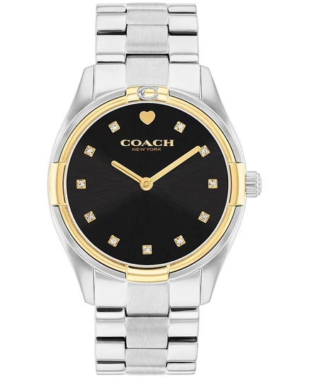 Женские часы COACH Brooks с серебристым браслетом из нержавеющей стали 34 мм серебристого цвета
