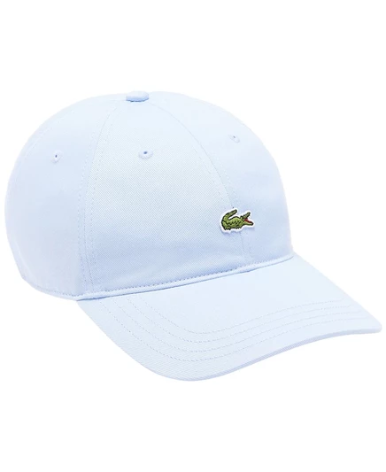 Мужская саржевая кепка Lacoste с регулируемым ремешком синего цвета