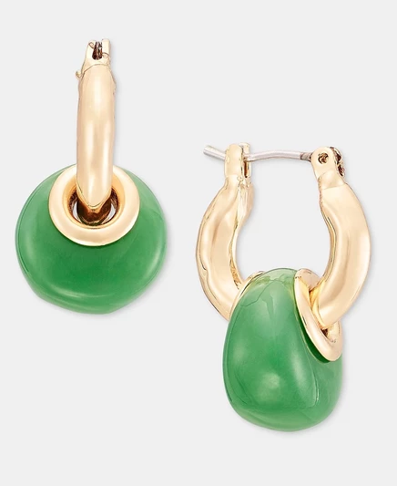 Серьги-подвески Style & Co из смолы, зеленые