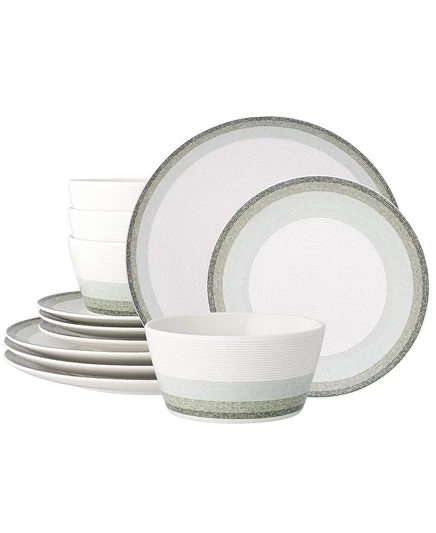 Сервиз Noritake Colorscapes Layers 12 предметов, зеленый