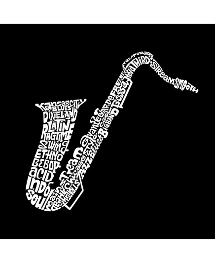 Мужская толстовка Word Art от LA Pop Art - Саксофон black