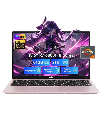Ноутбук Nimo 15.6″ IPS FHD игровой, розовый