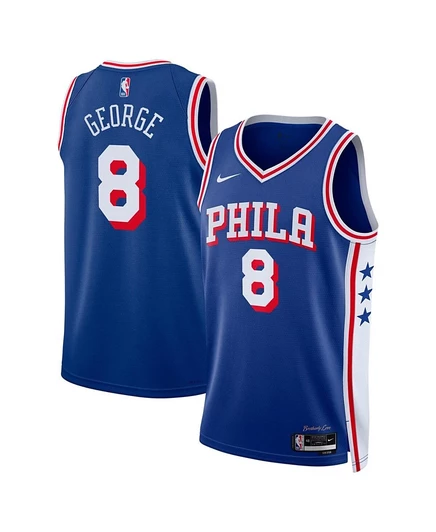 Унисекс майка Nike Paul George Swingman 76ers 2024, синяя
