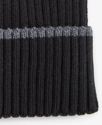 Мужская шапочка с манжетами из рубчатого трикотажа Cole Haan Heritage для мужчин caviar