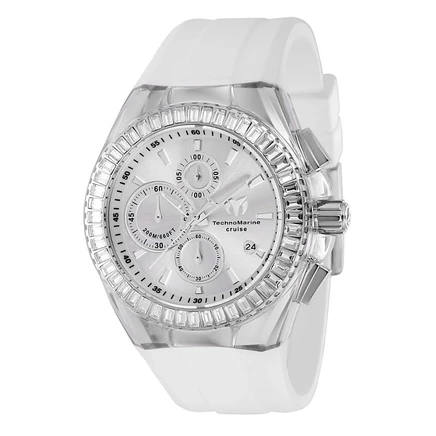 Мужские часы Technomarine TM-121148 Cruise Quartz VD57 с металлическим циферблатом, белые