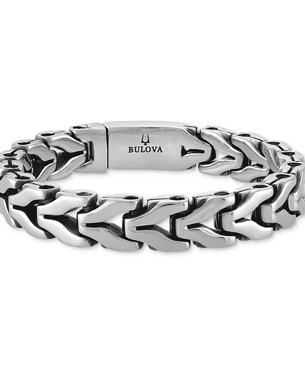 Мужской браслет Bulova Icon из стали, серебристый