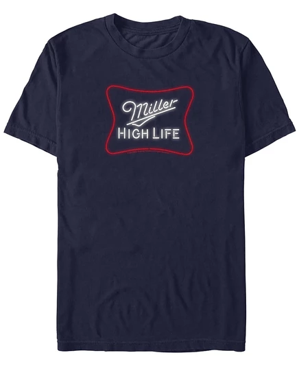 Мужская футболка Miller High Life Lights The Bar, синяя