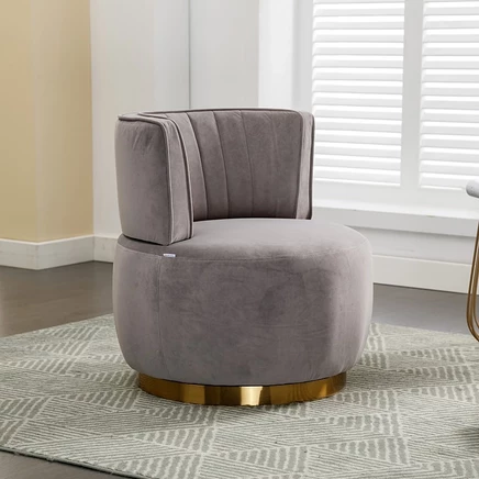 Вращающееся кресло Streamdale Furniture Barrel, серое