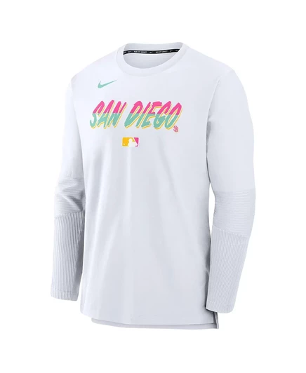 Мужская белая футболка с длинным рукавом Nike San Diego Padres Authentic Collection City Connect  white