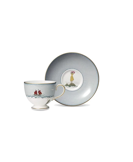 Чайная пара Wedgwood Sailors Farewell, многоцветная