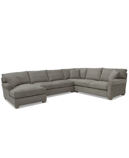 Reiter, 4 шт. Секционный диван из ткани, эксклюзивно в Macy's cobblestone