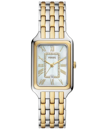 Женские часы Fossil Raquel 26 мм двухцветные, перламутровые