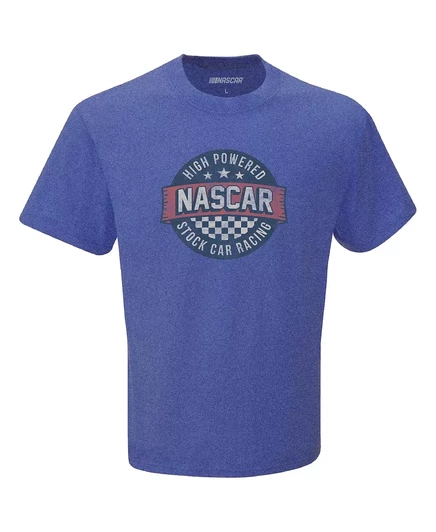 Спортивная мужская футболка Heather Royal NASCAR Lifestyle с клетчатым флагом heather royal
