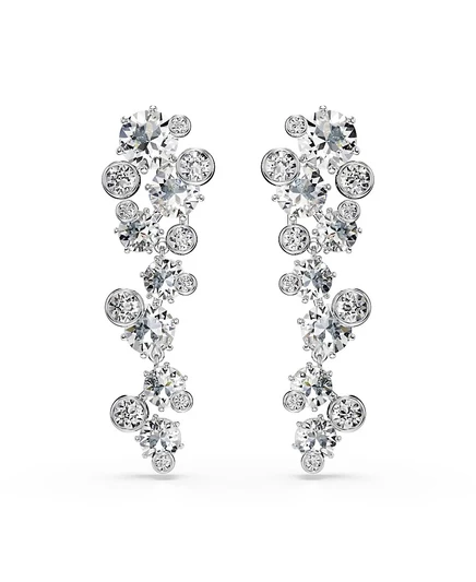 Серьги-капли Swarovski Constella с родиевым покрытием из серебра