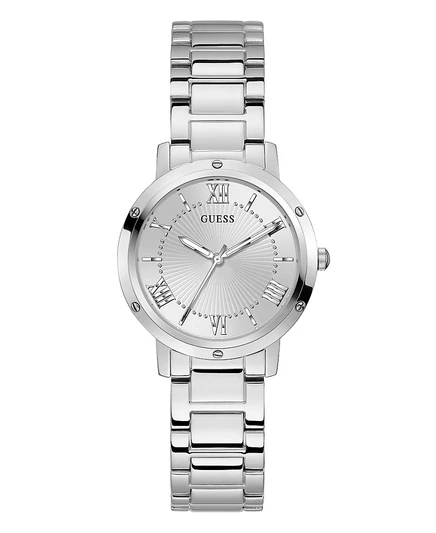Женские часы Guess 34 мм на браслете, серебристые