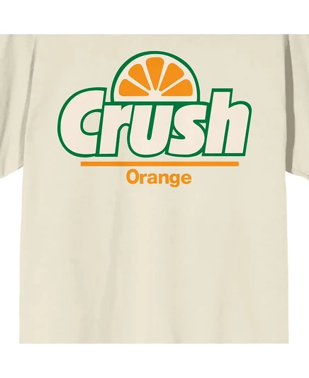 Мужская классическая футболка Orange Crush с натуральным логотипом и коротким рукавом-Средний размер off-white