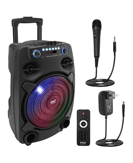 Колонка Pyle 12″ Bluetooth с микрофоном и подсветкой, черная
