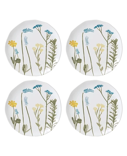 Декоративные тарелки Lenox Wildflowers, набор 4 шт., белые