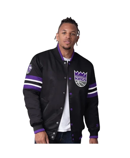 Мужская куртка Starter Scout Varsity Sacramento Kings, черная