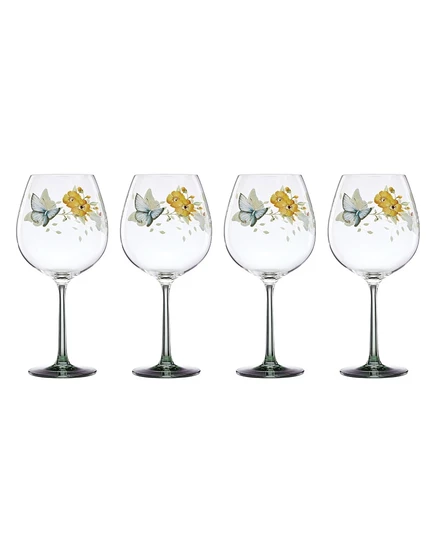 Бокалы для вина Lenox Butterfly Meadow, набор 4 шт., разноцветные