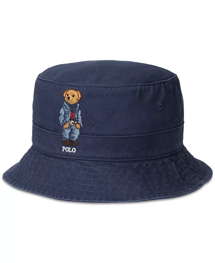  Мужская саржевая шляпа-панама Polo Bear navy