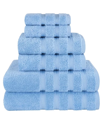 Набор полотенец American Soft Linen Edison, 6 шт., голубой
