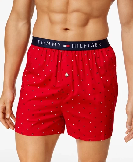 Мужские боксеры Tommy Hilfiger с флаговым принтом, красные