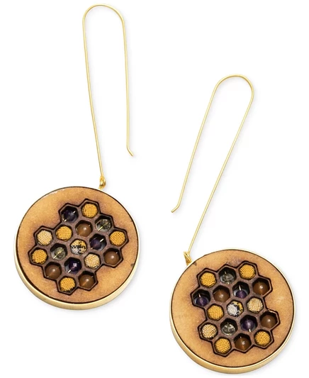 Женские серьги Nectar Nectar New York Honeycomb, золотистые