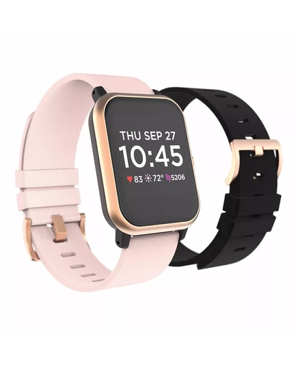  Плюс Фитнес-трекер для взрослых Унисекс с дополнительным ремешком Smartwatch, 33 мм blush, black
