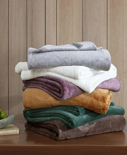 Плед Eddie Bauer Carved Ultra Soft 178×127 см, фиолетовый