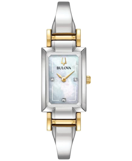 Женские часы Bulova Classic 28×33 мм, двухцветные