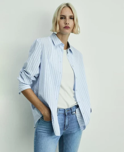 Женские синие узкие джинсы с эффектом пуш-ап от Mango medium blue