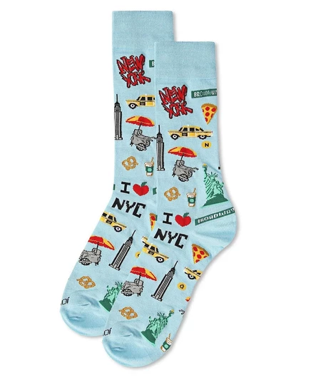 Мужские носки MeMoi из вискозы Destination от Bamboo Novelty Crew new york city