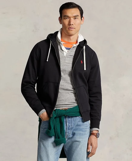 Мужское худи Polo Ralph Lauren Signature Fleece, черное