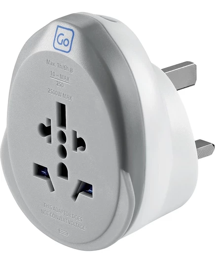 Адаптер питания Go Travel World UK 25Вт USB-C, серый
